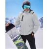 imageWULFUL Mens Waterproof Ski Jacket Warm Winter Coats Windproof Winter Jackets for Men Fleece Lined Windbreaker with HoodLight Grey