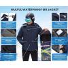imageWULFUL Mens Waterproof Ski Jacket Warm Winter Coats Windproof Winter Jackets for Men Fleece Lined Windbreaker with HoodNavy Blue