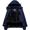 imageWULFUL Mens Waterproof Ski Jacket Warm Winter Coats Windproof Winter Jackets for Men Fleece Lined Windbreaker with HoodNavy Bluen2