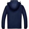 imageWULFUL Mens Waterproof Ski Jacket Warm Winter Coats Windproof Winter Jackets for Men Fleece Lined Windbreaker with HoodNavy Bluen2