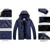 imageWULFUL Mens Waterproof Ski Jacket Warm Winter Coats Windproof Winter Jackets for Men Fleece Lined Windbreaker with HoodNavy Bluen2