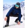 imageWULFUL Mens Waterproof Ski Jacket Warm Winter Coats Windproof Winter Jackets for Men Fleece Lined Windbreaker with HoodNavy Bluenew
