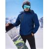 imageWULFUL Mens Waterproof Ski Jacket Warm Winter Coats Windproof Winter Jackets for Men Fleece Lined Windbreaker with HoodNavy Bluenew