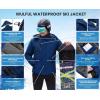 imageWULFUL Mens Waterproof Ski Jacket Warm Winter Coats Windproof Winter Jackets for Men Fleece Lined Windbreaker with HoodNavy Bluenew