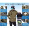 imageWULFUL Mens Waterproof Ski Jacket Warm Winter Coats Windproof Winter Jackets for Men Fleece Lined Windbreaker with HoodOlive Brown