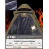 imageWULFUL Mens Waterproof Ski Jacket Warm Winter Coats Windproof Winter Jackets for Men Fleece Lined Windbreaker with HoodOlive Brown