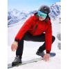 imageWULFUL Mens Waterproof Ski Jacket Warm Winter Coats Windproof Winter Jackets for Men Fleece Lined Windbreaker with HoodRed