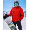 imageWULFUL Mens Waterproof Ski Jacket Warm Winter Coats Windproof Winter Jackets for Men Fleece Lined Windbreaker with HoodRed