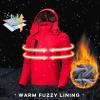 imageWULFUL Mens Waterproof Ski Jacket Warm Winter Coats Windproof Winter Jackets for Men Fleece Lined Windbreaker with HoodRedn2