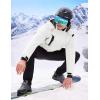 imageWULFUL Mens Waterproof Ski Jacket Warm Winter Coats Windproof Winter Jackets for Men Fleece Lined Windbreaker with HoodWhite