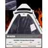 imageWULFUL Mens Waterproof Ski Jacket Warm Winter Coats Windproof Winter Jackets for Men Fleece Lined Windbreaker with HoodWhite