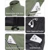 imageWULFUL Mens Windproof Lightweight Golf Vest Outerwear with Pockets Softshell Sleeveless Jacket for Travel Hiking RunningArmy Green