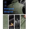 imageWULFUL Mens Windproof Lightweight Golf Vest Outerwear with Pockets Softshell Sleeveless Jacket for Travel Hiking RunningArmy Green
