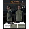 imageWULFUL Mens Windproof Lightweight Golf Vest Outerwear with Pockets Softshell Sleeveless Jacket for Travel Hiking RunningArmy Green