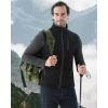imageWULFUL Mens Windproof Lightweight Golf Vest Outerwear with Pockets Softshell Sleeveless Jacket for Travel Hiking RunningBlack
