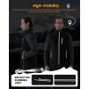 imageWULFUL Mens Windproof Lightweight Golf Vest Outerwear with Pockets Softshell Sleeveless Jacket for Travel Hiking RunningBlack