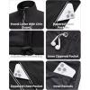 imageWULFUL Mens Windproof Lightweight Golf Vest Outerwear with Pockets Softshell Sleeveless Jacket for Travel Hiking RunningBlack