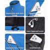 imageWULFUL Mens Windproof Lightweight Golf Vest Outerwear with Pockets Softshell Sleeveless Jacket for Travel Hiking RunningBright Blue