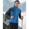 imageWULFUL Mens Windproof Lightweight Golf Vest Outerwear with Pockets Softshell Sleeveless Jacket for Travel Hiking RunningBright Blue