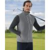 imageWULFUL Mens Windproof Lightweight Golf Vest Outerwear with Pockets Softshell Sleeveless Jacket for Travel Hiking RunningDark Grey