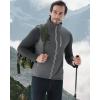 imageWULFUL Mens Windproof Lightweight Golf Vest Outerwear with Pockets Softshell Sleeveless Jacket for Travel Hiking RunningDark Grey