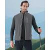 imageWULFUL Mens Windproof Lightweight Golf Vest Outerwear with Pockets Softshell Sleeveless Jacket for Travel Hiking RunningDark Grey