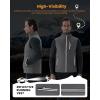 imageWULFUL Mens Windproof Lightweight Golf Vest Outerwear with Pockets Softshell Sleeveless Jacket for Travel Hiking RunningDark Grey