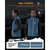imageWULFUL Mens Windproof Lightweight Golf Vest Outerwear with Pockets Softshell Sleeveless Jacket for Travel Hiking RunningLake Blue
