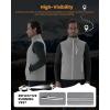 imageWULFUL Mens Windproof Lightweight Golf Vest Outerwear with Pockets Softshell Sleeveless Jacket for Travel Hiking RunningLight Grey