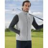 imageWULFUL Mens Windproof Lightweight Golf Vest Outerwear with Pockets Softshell Sleeveless Jacket for Travel Hiking RunningLight Grey