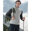 imageWULFUL Mens Windproof Lightweight Golf Vest Outerwear with Pockets Softshell Sleeveless Jacket for Travel Hiking RunningLight Grey