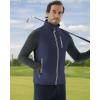 imageWULFUL Mens Windproof Lightweight Golf Vest Outerwear with Pockets Softshell Sleeveless Jacket for Travel Hiking RunningNavy