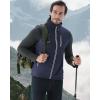 imageWULFUL Mens Windproof Lightweight Golf Vest Outerwear with Pockets Softshell Sleeveless Jacket for Travel Hiking RunningNavy