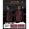 imageWULFUL Mens Windproof Lightweight Golf Vest Outerwear with Pockets Softshell Sleeveless Jacket for Travel Hiking RunningWind Red