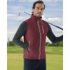 imageWULFUL Mens Windproof Lightweight Golf Vest Outerwear with Pockets Softshell Sleeveless Jacket for Travel Hiking RunningWind Red