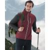 imageWULFUL Mens Windproof Lightweight Golf Vest Outerwear with Pockets Softshell Sleeveless Jacket for Travel Hiking RunningWind Red