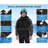 imageWULFUL Mens Winter Coats Waterproof Ski Jacket Warm Windproof Winter Windbreaker Jackets for Men with HoodDark Grey0047