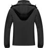imageWULFUL Womens Waterproof Ski Jacket Warm Winter Coats Windproof Winter Jackets for Women Fleece Lined Windbreaker with HoodBlack