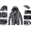 imageWULFUL Womens Waterproof Ski Jacket Warm Winter Coats Windproof Winter Jackets for Women Fleece Lined Windbreaker with HoodBlack Camo