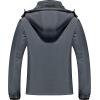 imageWULFUL Womens Waterproof Ski Jacket Warm Winter Coats Windproof Winter Jackets for Women Fleece Lined Windbreaker with HoodDark Grey