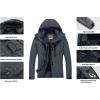 imageWULFUL Womens Waterproof Ski Jacket Warm Winter Coats Windproof Winter Jackets for Women Fleece Lined Windbreaker with HoodDark Grey