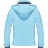 imageWULFUL Womens Waterproof Ski Jacket Warm Winter Coats Windproof Winter Jackets for Women Fleece Lined Windbreaker with HoodLight Bluenew