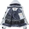 imageWULFUL Womens Waterproof Ski Jacket Warm Winter Coats Windproof Winter Jackets for Women Fleece Lined Windbreaker with HoodLight Grey