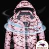 imageWULFUL Womens Waterproof Ski Jacket Warm Winter Coats Windproof Winter Jackets for Women Fleece Lined Windbreaker with HoodPink Camo