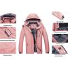 imageWULFUL Womens Waterproof Ski Jacket Warm Winter Coats Windproof Winter Jackets for Women Fleece Lined Windbreaker with HoodPinkn2