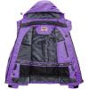 imageWULFUL Womens Waterproof Ski Jacket Warm Winter Coats Windproof Winter Jackets for Women Fleece Lined Windbreaker with HoodPurple