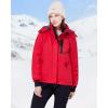 imageWULFUL Womens Waterproof Ski Jacket Warm Winter Coats Windproof Winter Jackets for Women Fleece Lined Windbreaker with HoodRedn2