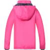 imageWULFUL Womens Waterproof Ski Jacket Warm Winter Coats Windproof Winter Jackets for Women Fleece Lined Windbreaker with HoodRose Red