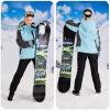 imageWULFUL Womens Waterproof Snow Ski Jacket Mountain Windproof Winter Coat with Detachable HoodBlueblack