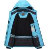 imageWULFUL Womens Waterproof Snow Ski Jacket Mountain Windproof Winter Coat with Detachable HoodBlueblack